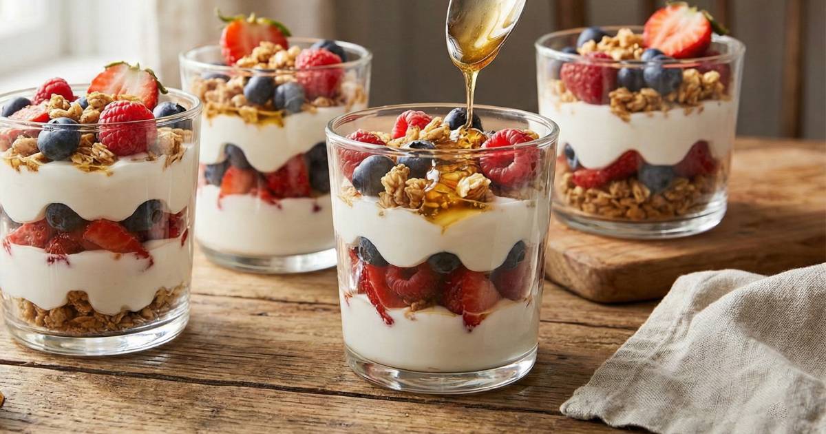 Recepta copes de iogurt amb fruita