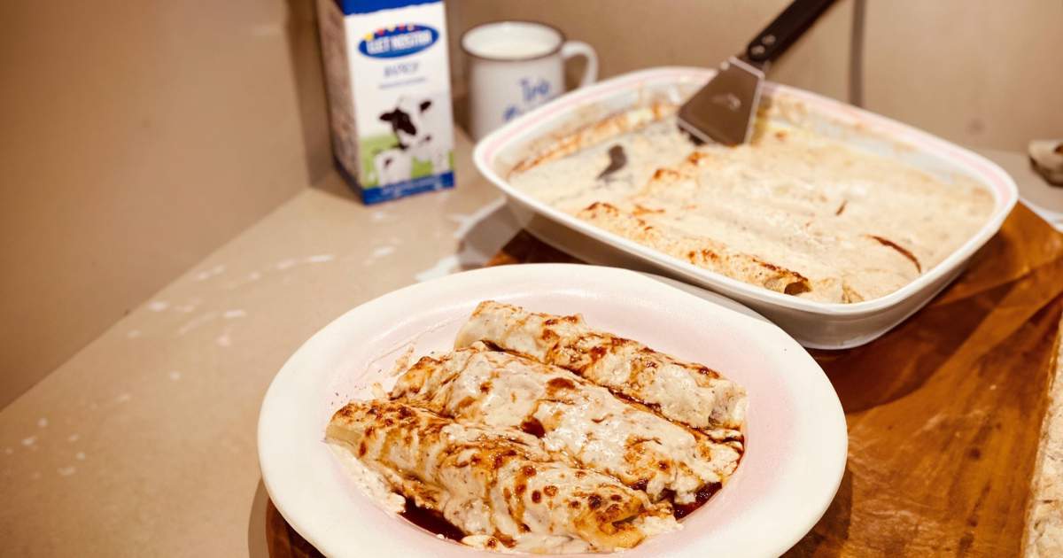 recepta Canelons de confit d'ànec amb reducció de PX i pinyons torrats