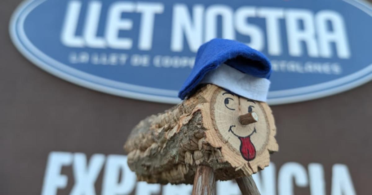Tió de Nadal a la Granja Llet Nostra